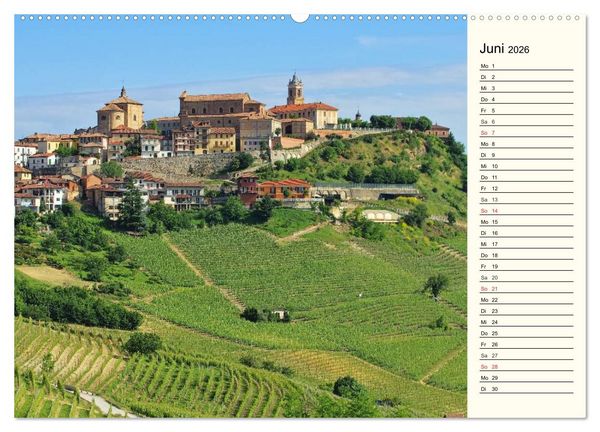 Produktbild: Die Langhe - Im Herzen des Piemonts (hochwertiger Premium Wandkalender 2026 DIN A2 quer), Kunstdruck in Hochglanz
