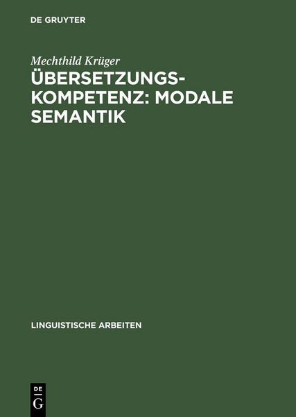 Produktbild: &Uuml;bersetzungskompetenz: modale Semantik