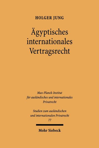 Produktbild: &Auml;gyptisches internationales Vertragsrecht