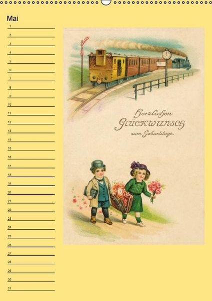 Produktbild: Gl&uuml;ckw&uuml;nsche von anno dazumal (Wandkalender immerw&auml;hrend DIN A2 hoch)