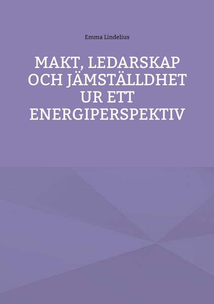 Produktbild: Makt, ledarskap och j&auml;mst&auml;lldhet ur ett energiperspektiv