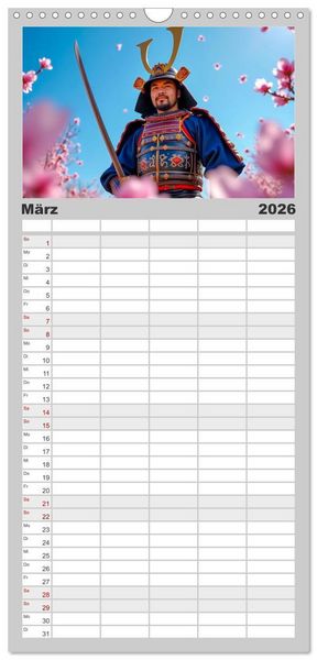 Produktbild: Familienplaner 2026 - Krieger - Im Wandel der Zeit mit 5 Spalten (Wandkalender, 21 x 45 cm) CALVENDO