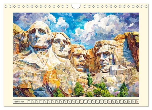 Produktbild: USA Impressionen. Zwischen Metropolen und Nationalparks (Wandkalender 2027 DIN A4 quer), CALVENDO Monatskalender