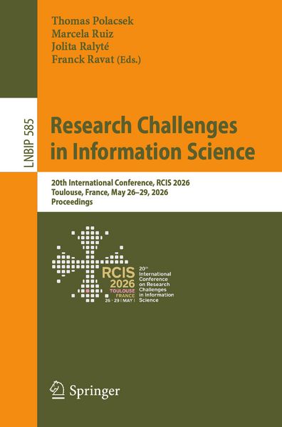 Produktbild: Research Challenges in Information Science