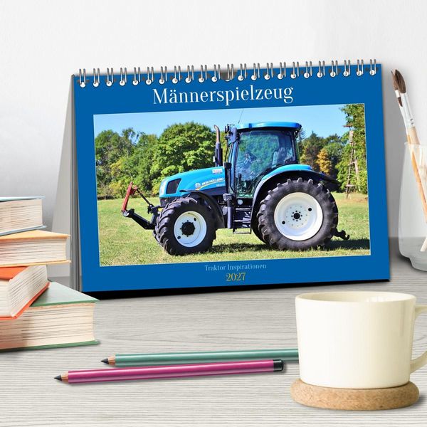 Produktbild: M&auml;nnerspielzeug Traktor Inspirationen (Tischkalender 2027 DIN A5 quer), CALVENDO Monatskalender