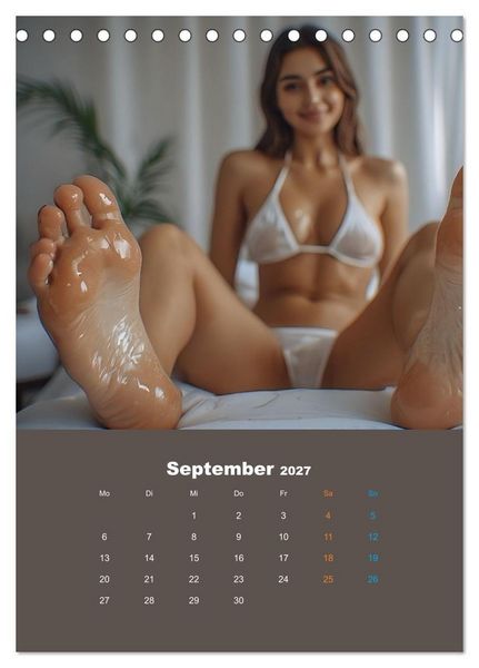 Produktbild: Einge&ouml;lt - Sexy Frauen Kalender (Tischkalender 2027 DIN A5 hoch), CALVENDO Monatskalender