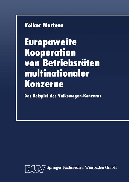 Produktbild: Europaweite Kooperation von Betriebsr&auml;ten multinationaler Konzerne