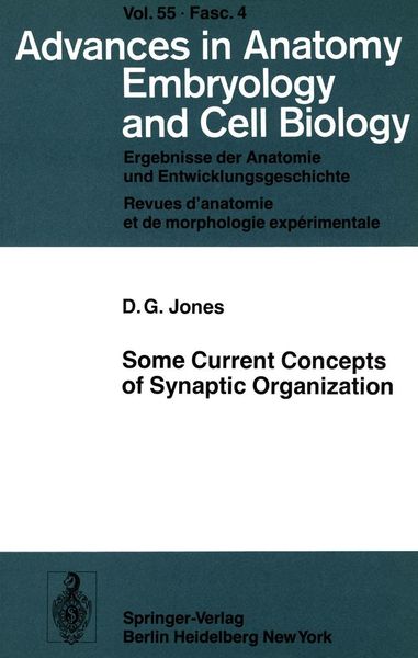 Produktbild: Some Current Concepts of Synaptic Organization