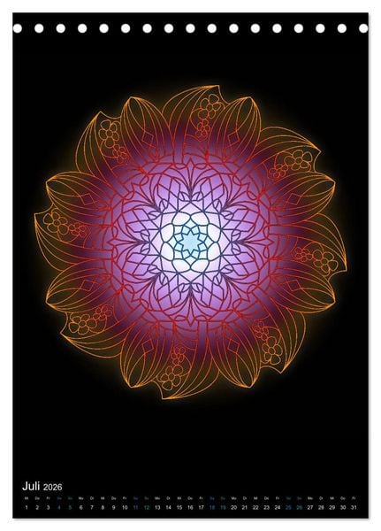 Produktbild: Mandala-Kalender 2026 (Tischkalender 2026 DIN A5 hoch), CALVENDO Monatskalender