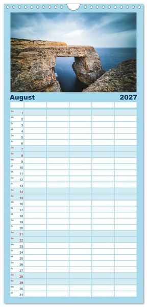 Produktbild: Familienplaner 2027 - Wundervolles Malta mit 5 Spalten (Wandkalender, 21 x 45 cm) CALVENDO