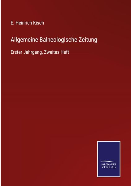 Produktbild: Allgemeine Balneologische Zeitung