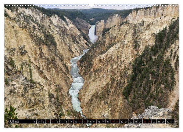 Produktbild: Wunderwelt Yellowstone 2026 (hochwertiger Premium Wandkalender 2026 DIN A2 quer), Kunstdruck in Hochglanz
