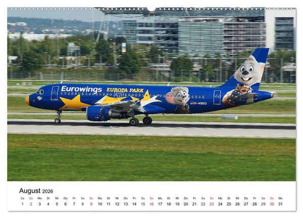 Produktbild: Die sch&ouml;nsten Airliner (Wandkalender 2026 DIN A2 quer), CALVENDO Monatskalender