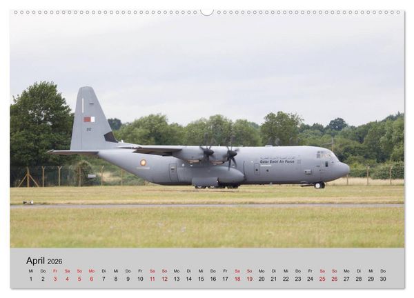 Produktbild: Transportflugzeug C-130 Hercules (hochwertiger Premium Wandkalender 2026 DIN A2 quer), Kunstdruck in Hochglanz