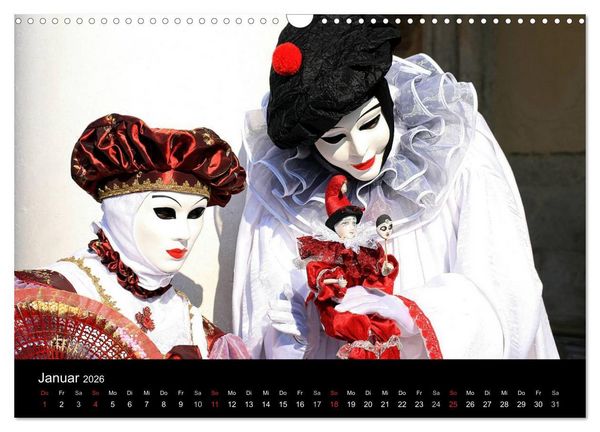 Produktbild: Venedig Maskenball (Wandkalender 2026 DIN A3 quer), CALVENDO Monatskalender