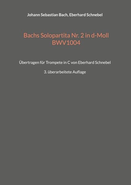 Produktbild: Bachs Solopartita Nr. 2 in d-Moll BWV1004