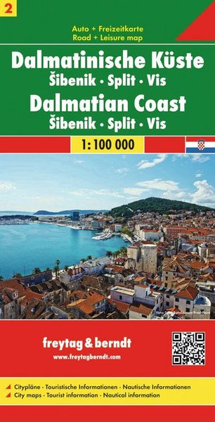 Produktbild: FuB Dalmatinische K&uuml;ste 02. Sibenik - Split - Vis 1 : 100 000