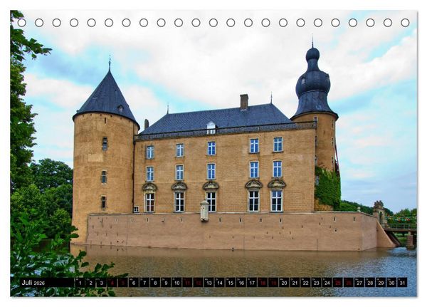 Produktbild: M&uuml;nsterland Romantik - Romantische Schl&ouml;sser und Wasserburgen (Tischkalender 2026 DIN A5 quer), CALVENDO Monatskalender