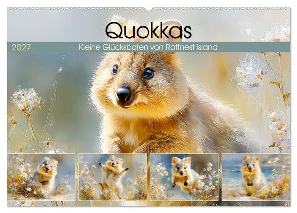 Produktbild: Quokkas. Kleine Gl&uuml;cksboten von Rottnest Island (Wandkalender 2027 DIN A2 quer), CALVENDO Monatskalender