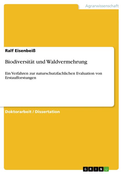 Produktbild: Biodiversit&auml;t und Waldvermehrung