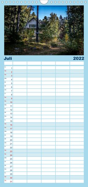 Produktbild: Familienplaner S&uuml;dwestk&uuml;ste Finnland (Wandkalender 2022 , 21 cm x 45 cm, hoch)