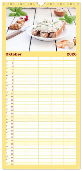 Produktbild: Familienplaner 2026 - K&ouml;stliche Topinambur mit 5 Spalten (Wandkalender, 21 x 45 cm) CALVENDO