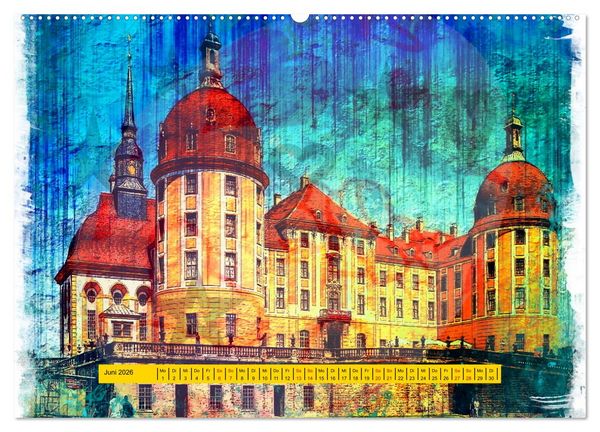 Produktbild: Gr&uuml;&szlig;e aus Dresden (hochwertiger Premium Wandkalender 2026 DIN A2 quer), Kunstdruck in Hochglanz