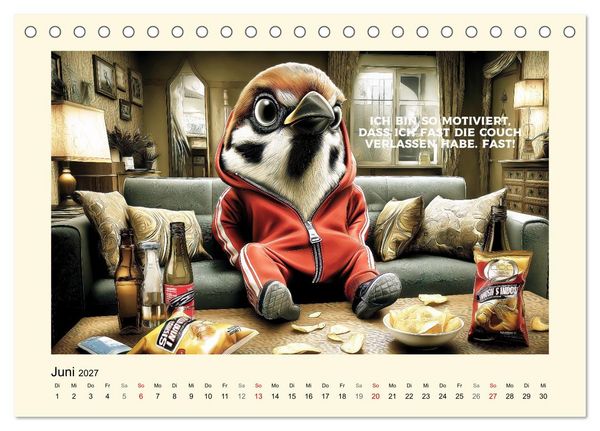 Produktbild: Kesse Spatzen (Tischkalender 2027 DIN A5 quer), CALVENDO Monatskalender