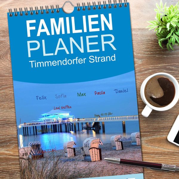 Produktbild: Familienplaner 2026 - Timmendorfer Strand mit 5 Spalten (Wandkalender, 21 x 45 cm) CALVENDO
