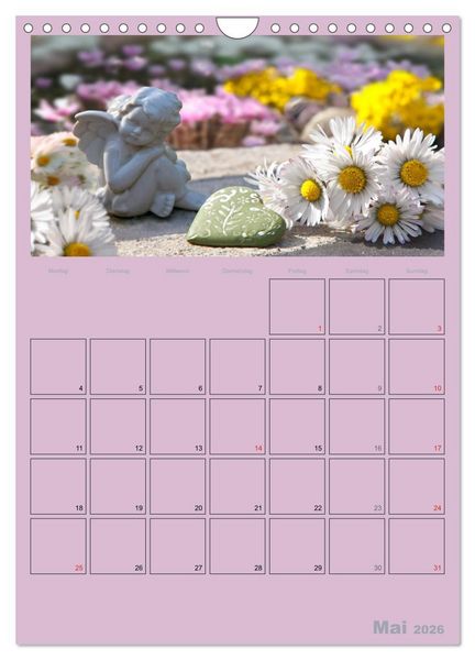 Produktbild: Monatsplaber f&uuml;r flei&szlig;ige Engel (Wandkalender 2026 DIN A4 hoch), CALVENDO Monatskalender