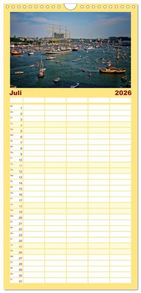 Produktbild: Familienplaner 2026 - Amsterdam - Venedig des Nordens mit 5 Spalten (Wandkalender, 21 x 45 cm) CALVENDO