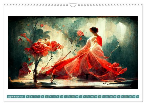Produktbild: Romatic Ballerina (Wandkalender 2026 DIN A3 quer), CALVENDO Monatskalender