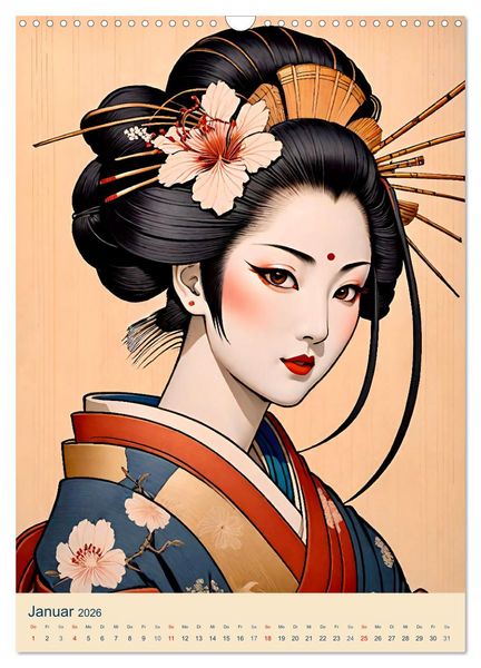 Produktbild: Japanische Geishas (Wandkalender 2026 DIN A3 hoch), CALVENDO Monatskalender