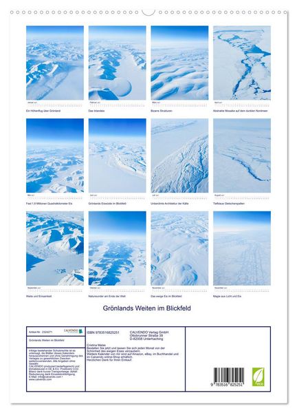 Produktbild: Gr&ouml;nlands Weiten im Blickfeld (hochwertiger Premium Wandkalender 2027 DIN A2 hoch), Kunstdruck in Hochglanz