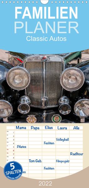 Produktbild: Classic Autos - Familienplaner hoch (Wandkalender 2022 , 21 cm x 45 cm, hoch)