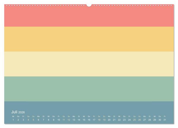 Produktbild: 70er Jahre Bastelkalender - DIY Kreativ-Kalender zum Selbstgestalten (hochwertiger Premium Wandkalender 2026 DIN A2 quer), Kunstdruck in Hochglanz