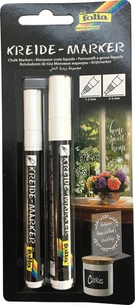 Produktbild: Kreidemarker 2er Set Wei&szlig;