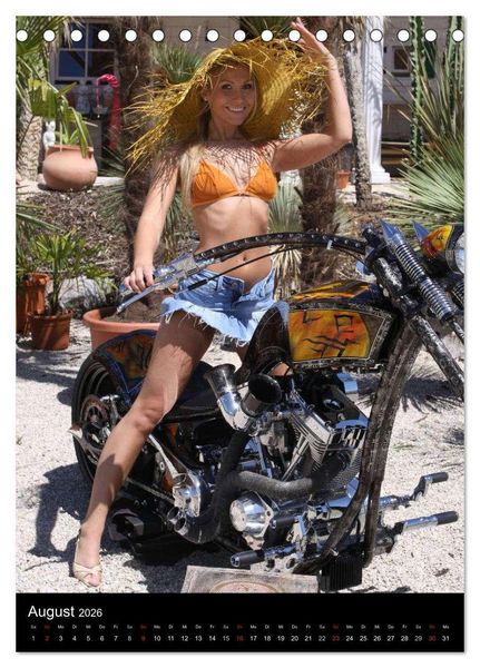 Produktbild: Bikes and Babes (Tischkalender 2026 DIN A5 hoch), CALVENDO Monatskalender