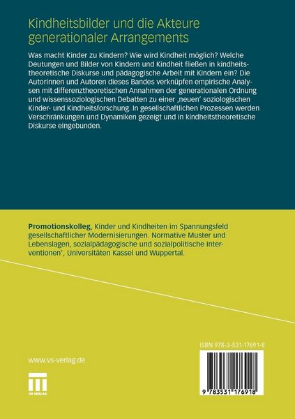 Produktbild: Kindheitsbilder und die Akteure generationaler Arrangements