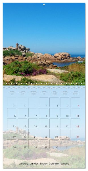 Produktbild: BRETAGNE - &Eacute;vasion au c&oelig;ur de la c&ocirc;te bretonne (Calendrier mural carr&eacute; 2026 30x30 cm) Calendrier double avec une page pour vos prises de notes