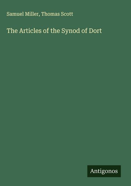 Produktbild: The Articles of the Synod of Dort
