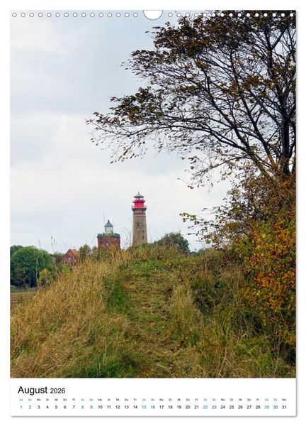 Produktbild: Insel R&uuml;gen - Kreide, Landschaft, Leuchtt&uuml;rme (Wandkalender 2026 DIN A3 hoch), CALVENDO Monatskalender