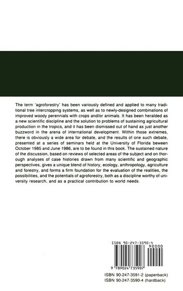 Produktbild: Agroforestry: Realities, Possibilities and Potentials