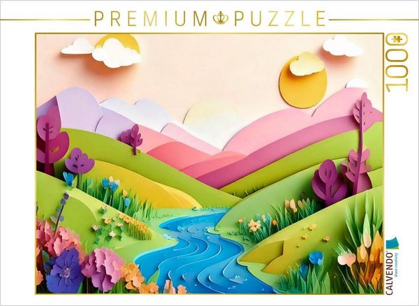 CALVENDO Puzzle Mai: Mit der Kraft der Sonne sprießen alle Blätter und viele Blumen zeichnen bunte Tupfer auf die Wiese. | 1000 Teile Lege-Größe 64x48