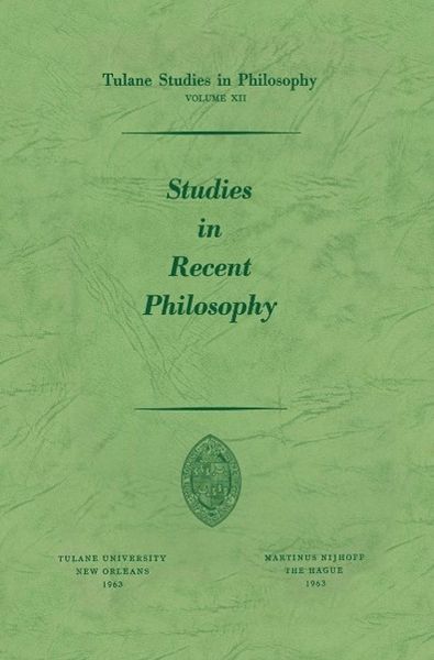 Produktbild: Studies in Recent Philosophy