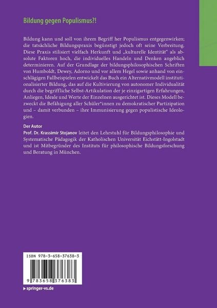 Produktbild: Bildung gegen Populismus?!