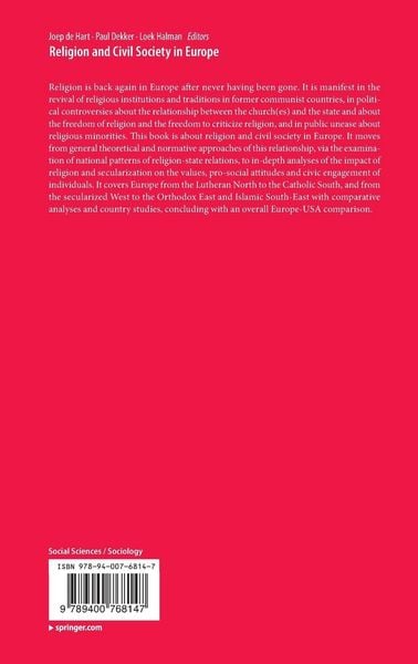 Produktbild: Religion and Civil Society in Europe