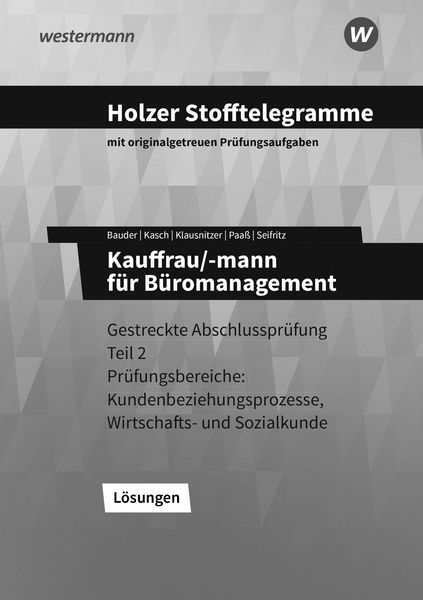 Produktbild: Holzer Stofftelegramme Baden-W&uuml;rttemberg &ndash; Kauffrau/-mann f&uuml;r B&uuml;romanagement