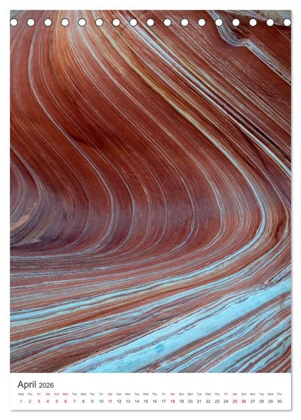 Produktbild: Paria Canyon The Wave (Desk Calendar 2026 DIN A5 portrait), CALVENDO 12 Month DeskCalendar