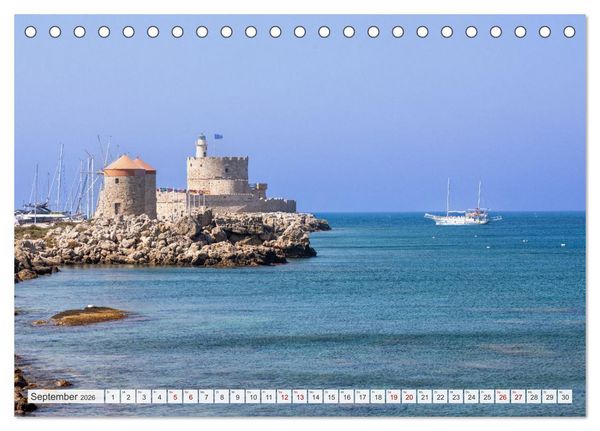 Produktbild: Rhodos und Symi (Tischkalender 2026 DIN A5 quer), CALVENDO Monatskalender